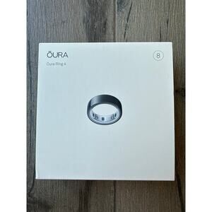 Oura Ring Gen 4 Black Size 8 Smart Ring Sleep & Fitness Tracker